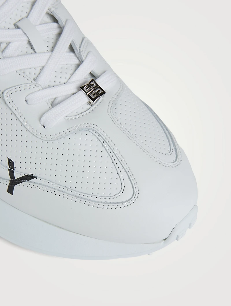 GIV Perforated Leather Runner Sneakers