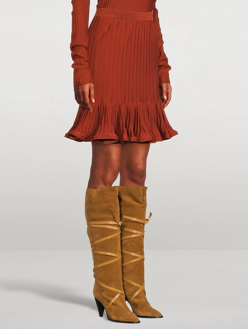 Lophie Suede Knee-High Boots