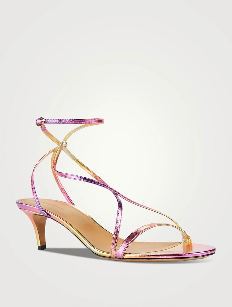 Amily Metallic Leather Sandals