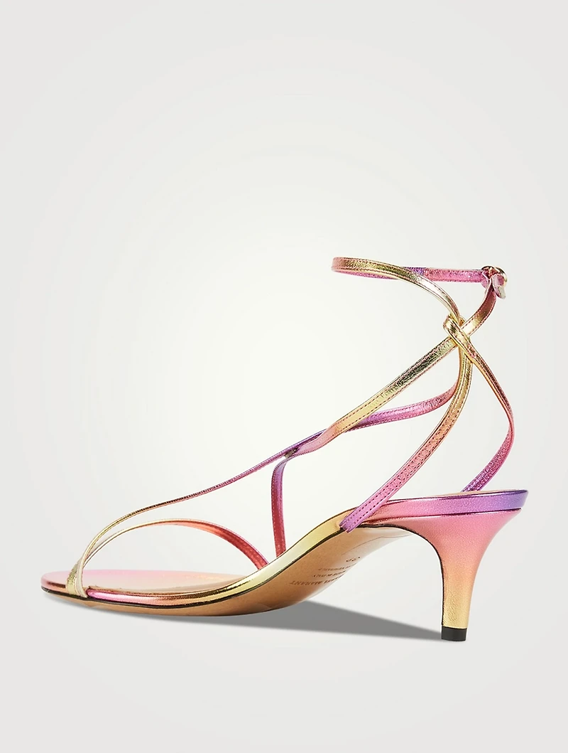 Amily Metallic Leather Sandals
