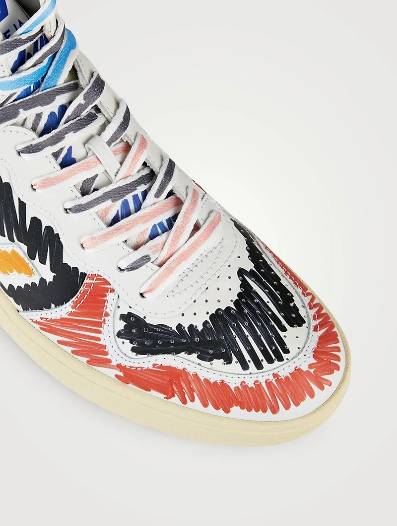 Marni x Veja V-15 Leather Sneakers