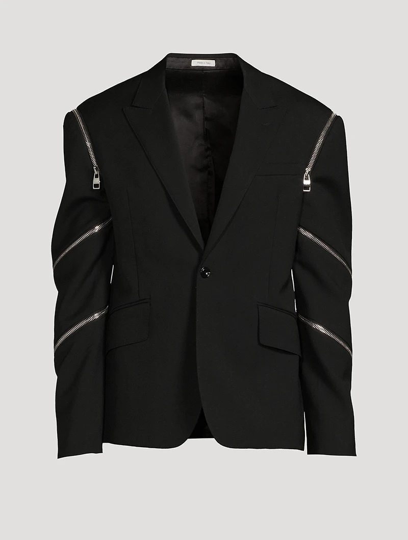 Wool Spiral Zip Jacket