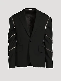 Wool Spiral Zip Jacket