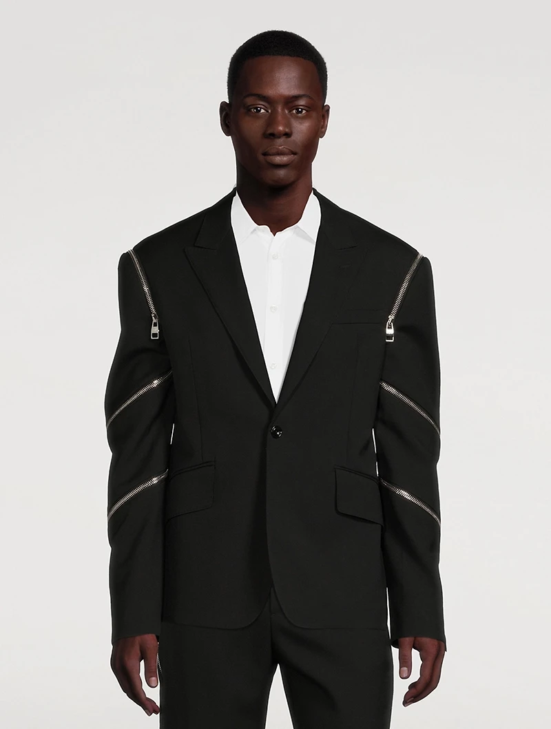 Wool Spiral Zip Jacket