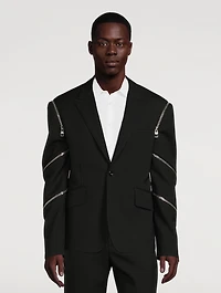 Wool Spiral Zip Jacket