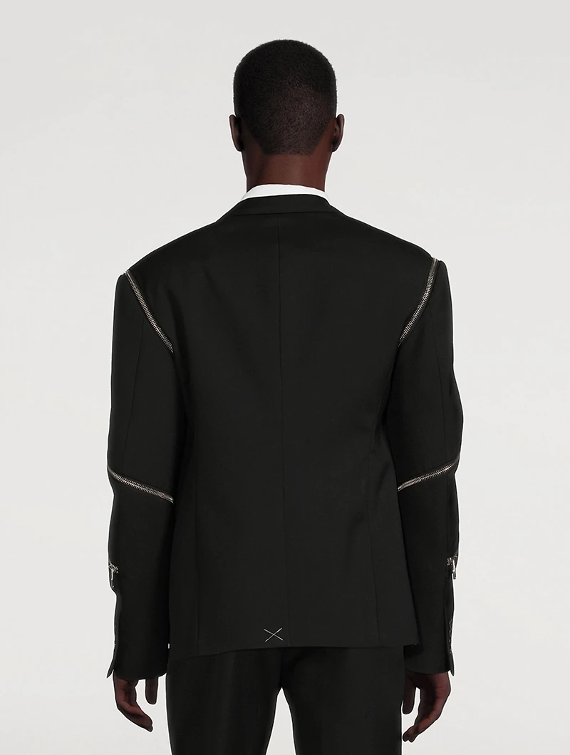 Wool Spiral Zip Jacket