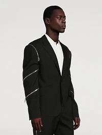Wool Spiral Zip Jacket