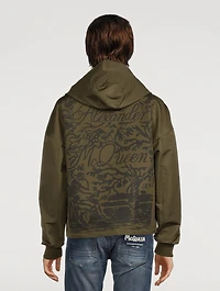 Zip Windbreaker Jacket With Hood
