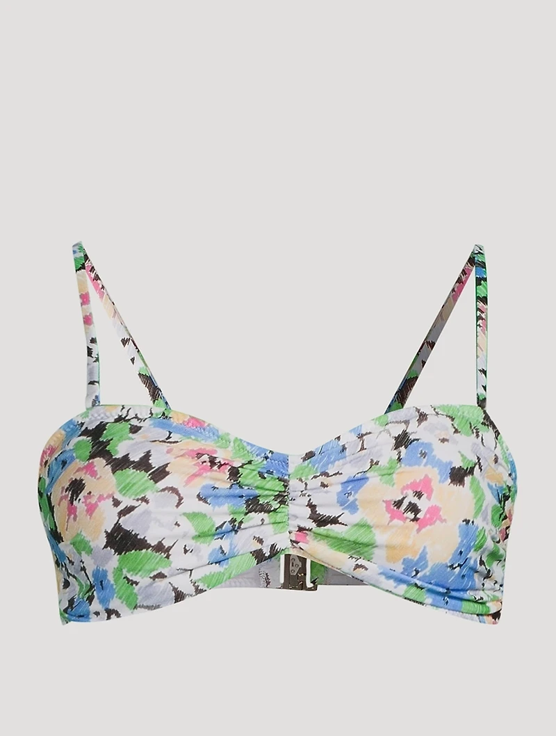Convertible Bikini Top Floral Print