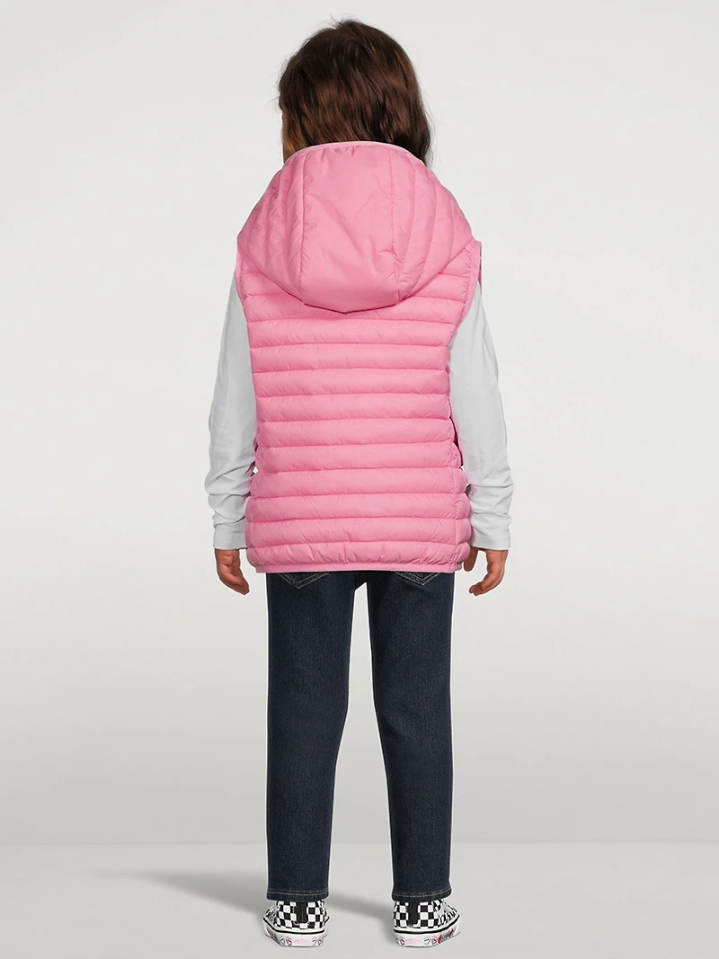 Kids Cupid Quilted Vest With Hood