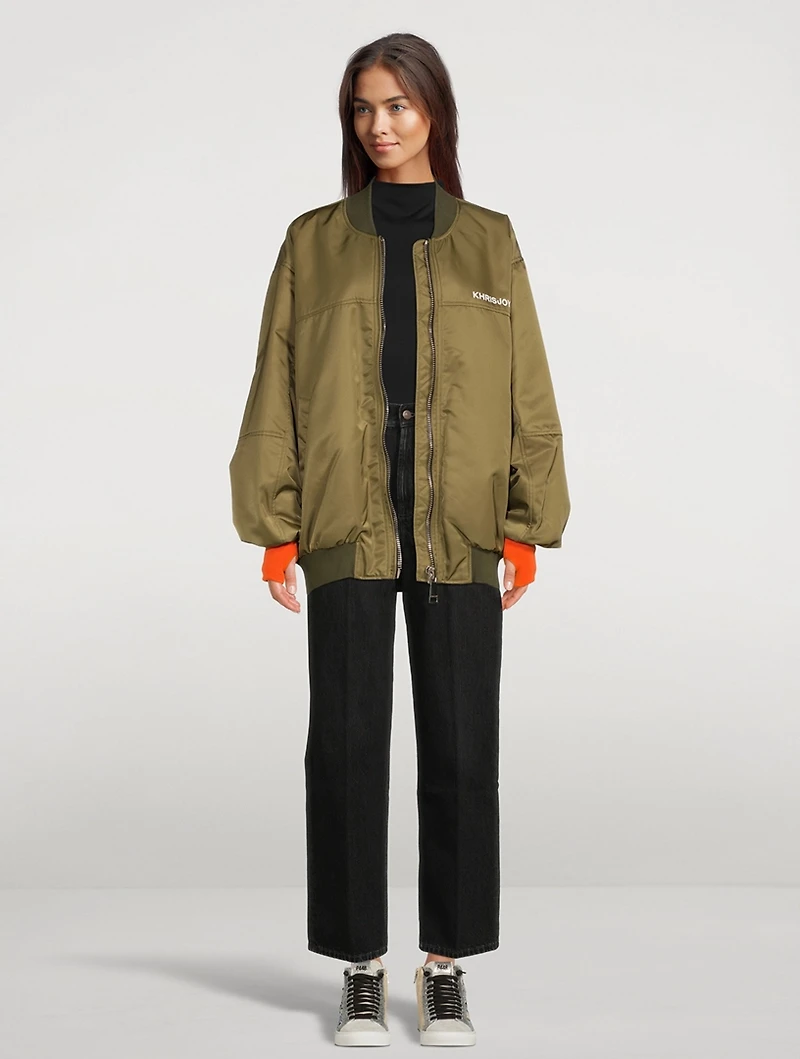 Satin Bomber Jacket
