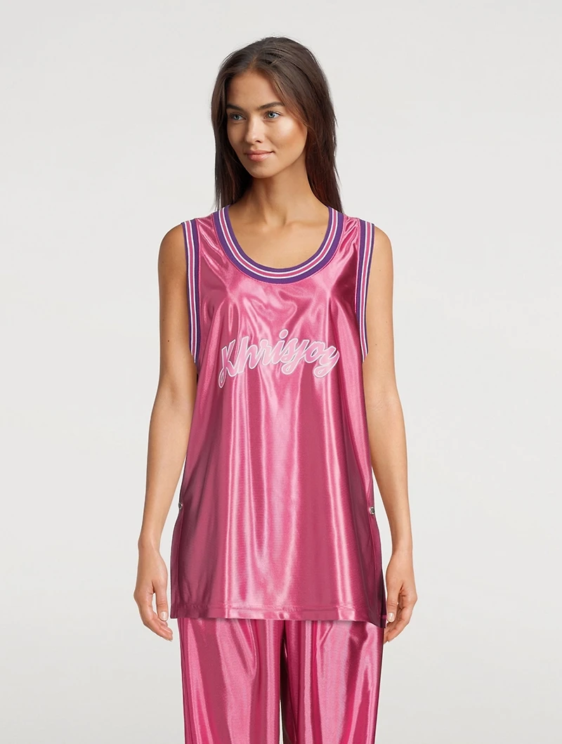 Satin Basketball Tank Top