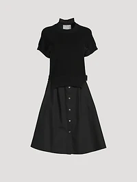 Cotton Knit Shirt Dress