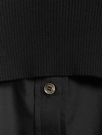 Cotton Knit Shirt Dress