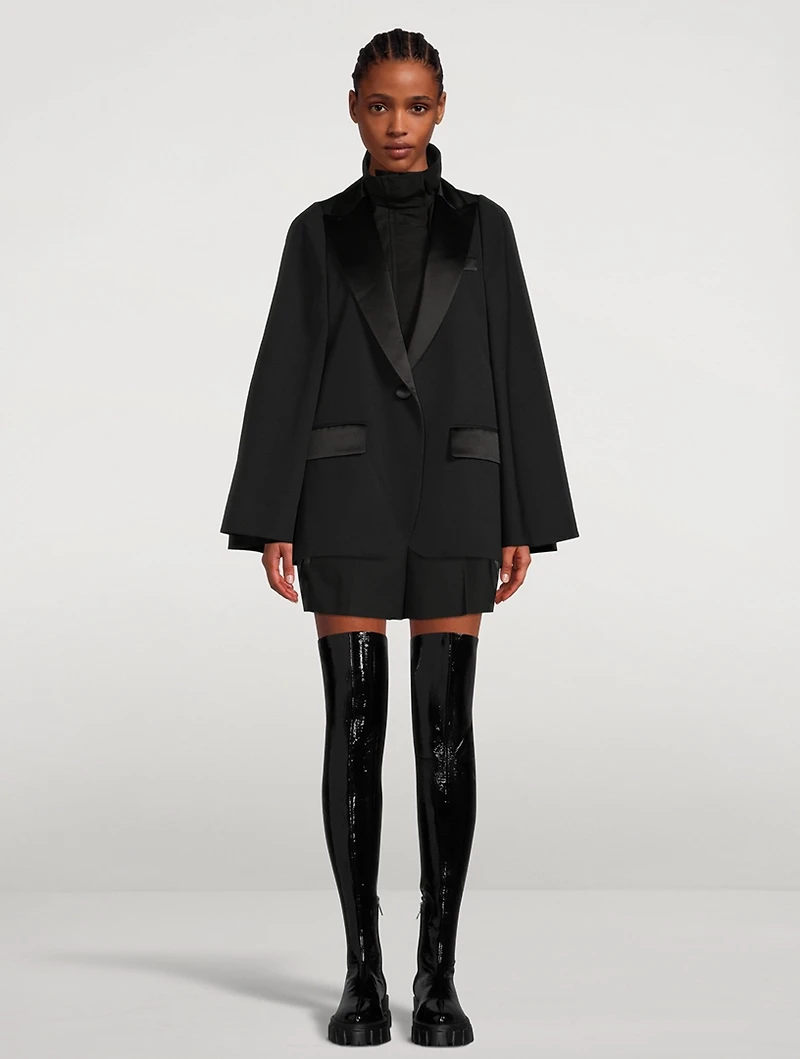 Suiting Mix Tuxedo Cape