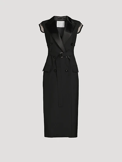 Belted Suiting Sheath Dress