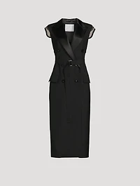 Belted Suiting Sheath Dress