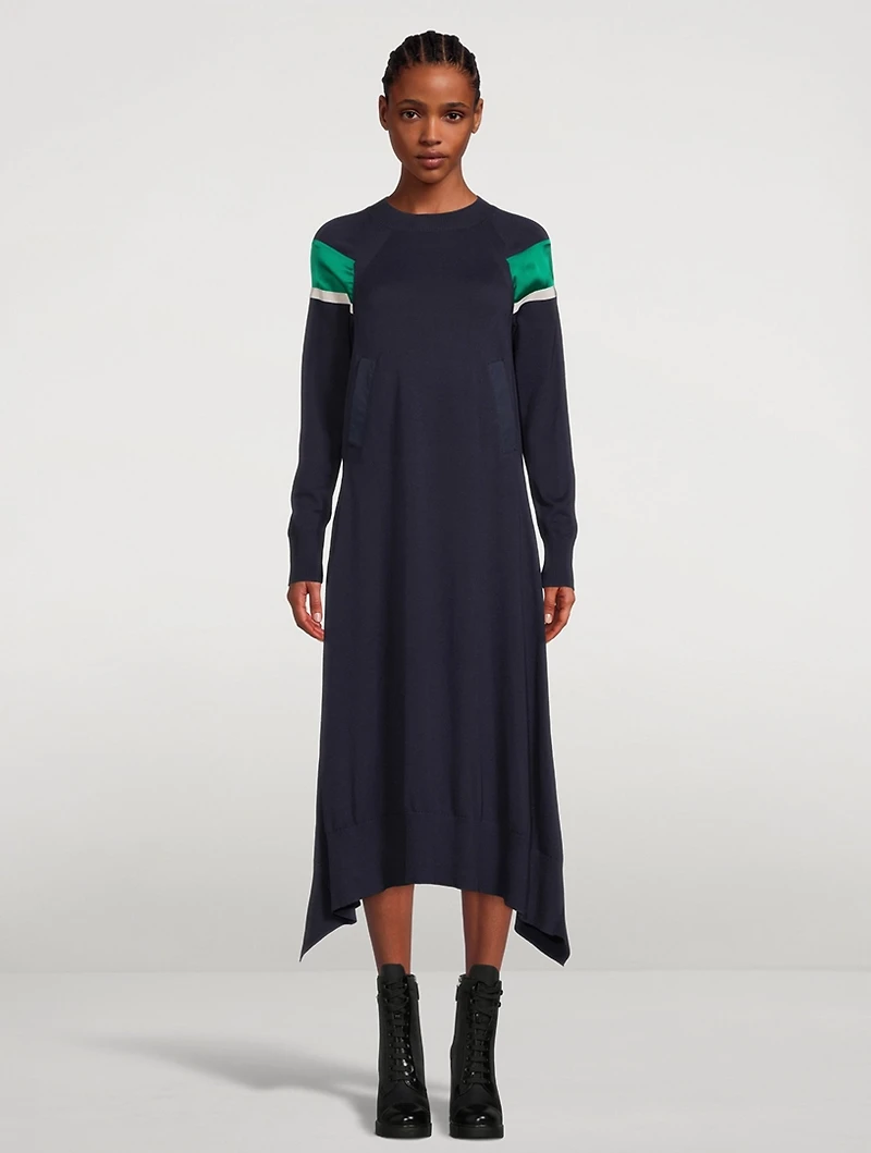 Satin Sweater Dress