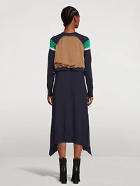 Satin Sweater Dress