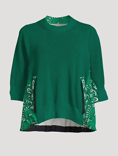 Cotton Mix Top Bandana Print