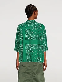 Cotton Mix Top Bandana Print