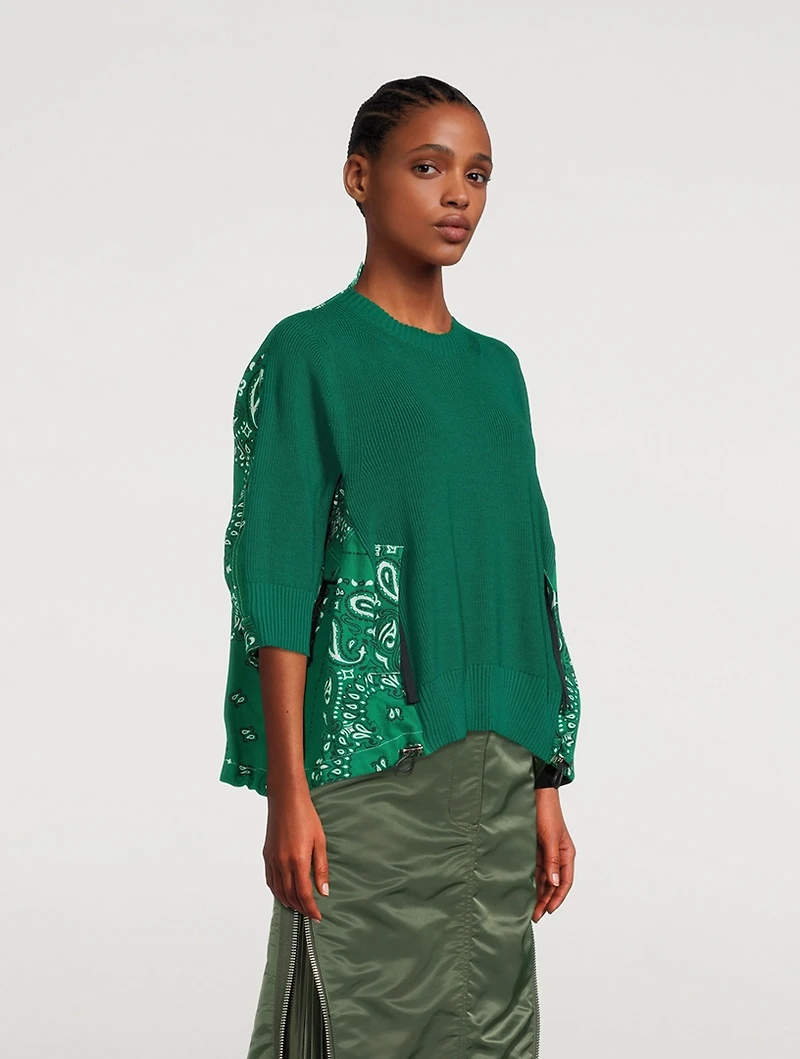 Cotton Mix Top Bandana Print