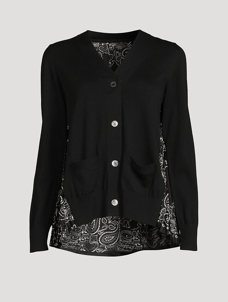 Cardigan Bandana Print