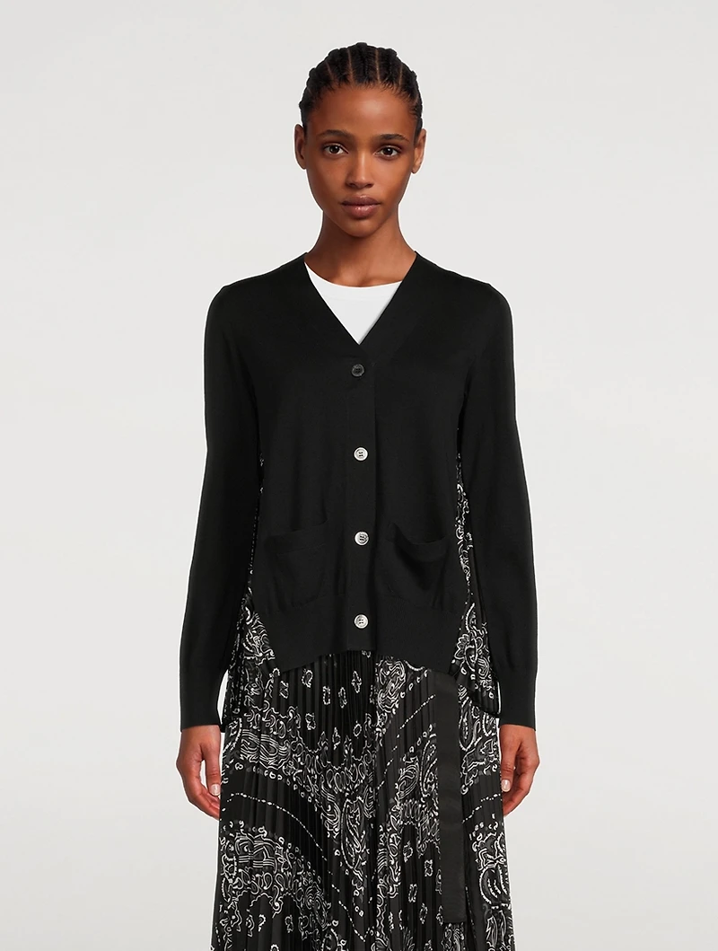 Cardigan Bandana Print