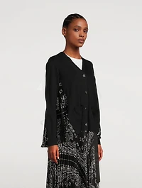 Cardigan Bandana Print