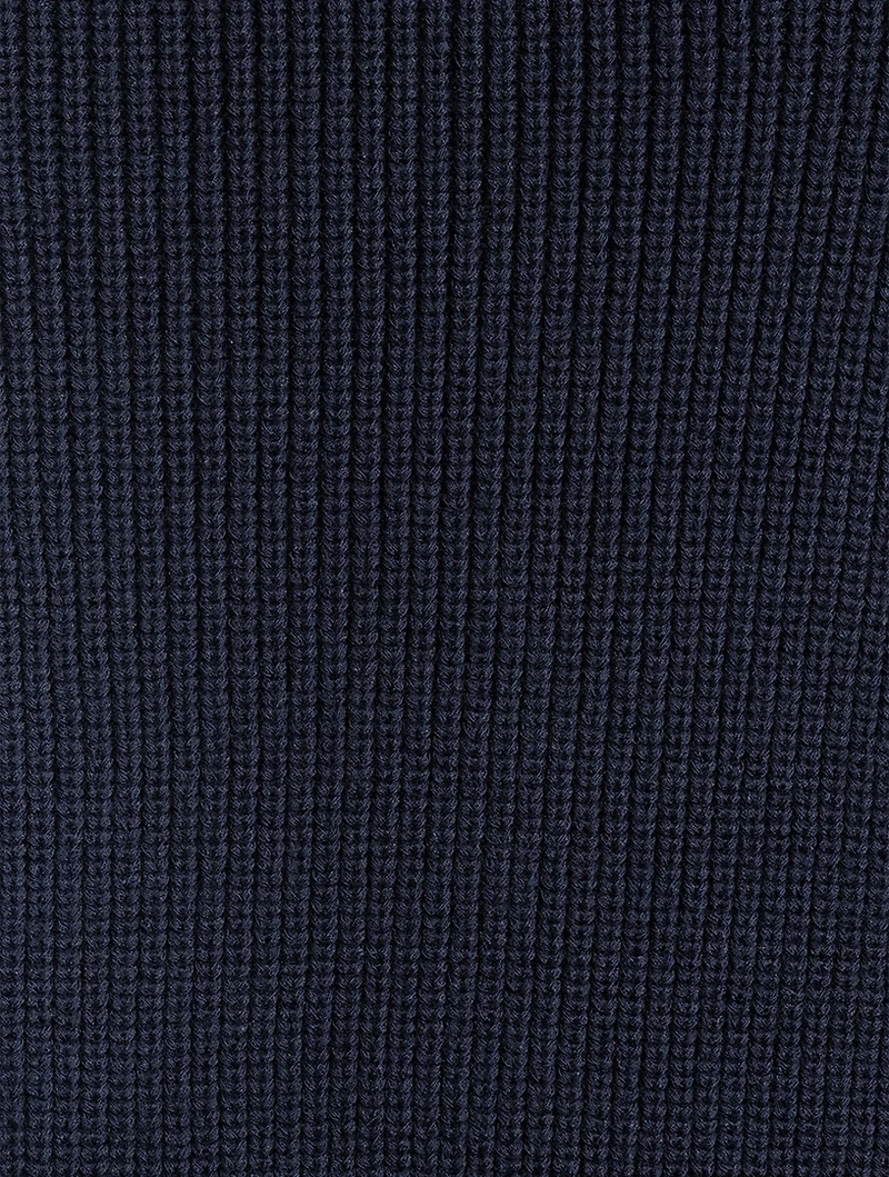 Nylon Twill Mix Knit Mini Dress