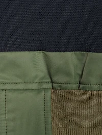 Nylon Twill Mix Knit Sweater