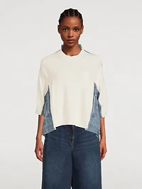 Denim x Knit Top