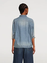 Denim x Knit Top