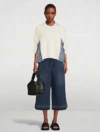 Denim x Knit Top