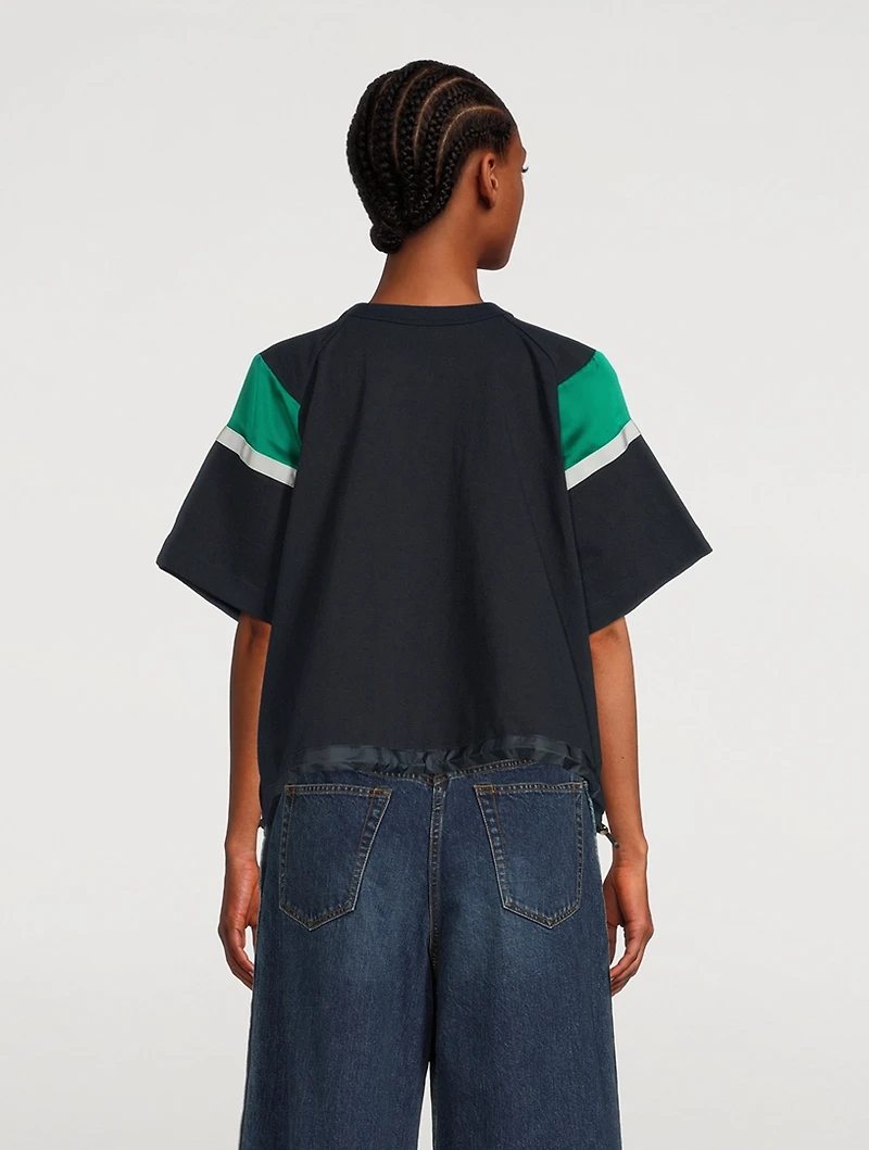 Jersey x Satin T-Shirt