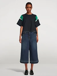 Jersey x Satin T-Shirt