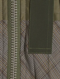 Glen Check Mix Blouson Bomber Jacket