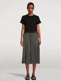 Glen Check Mix T-Shirt Dress