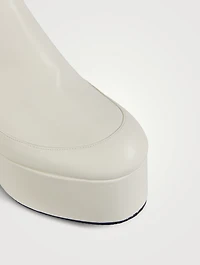 Leather Platform Ankle Boots