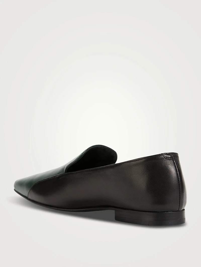 Colourblock Leather Loafers