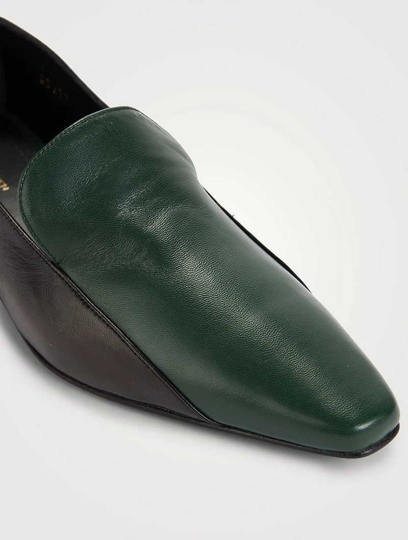 Colourblock Leather Loafers