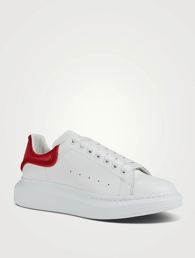 Oversized Sneakers With Satin Heel