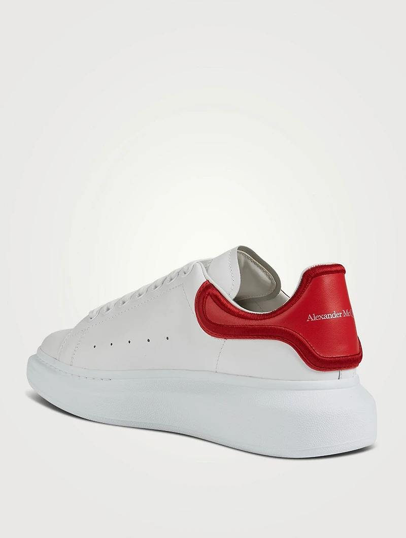 Oversized Sneakers With Satin Heel