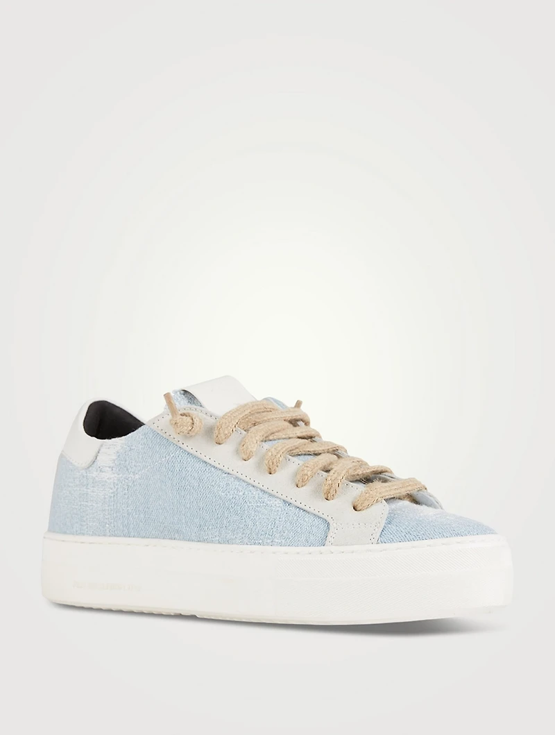 Thea Perforated Leather Platform Sneakers