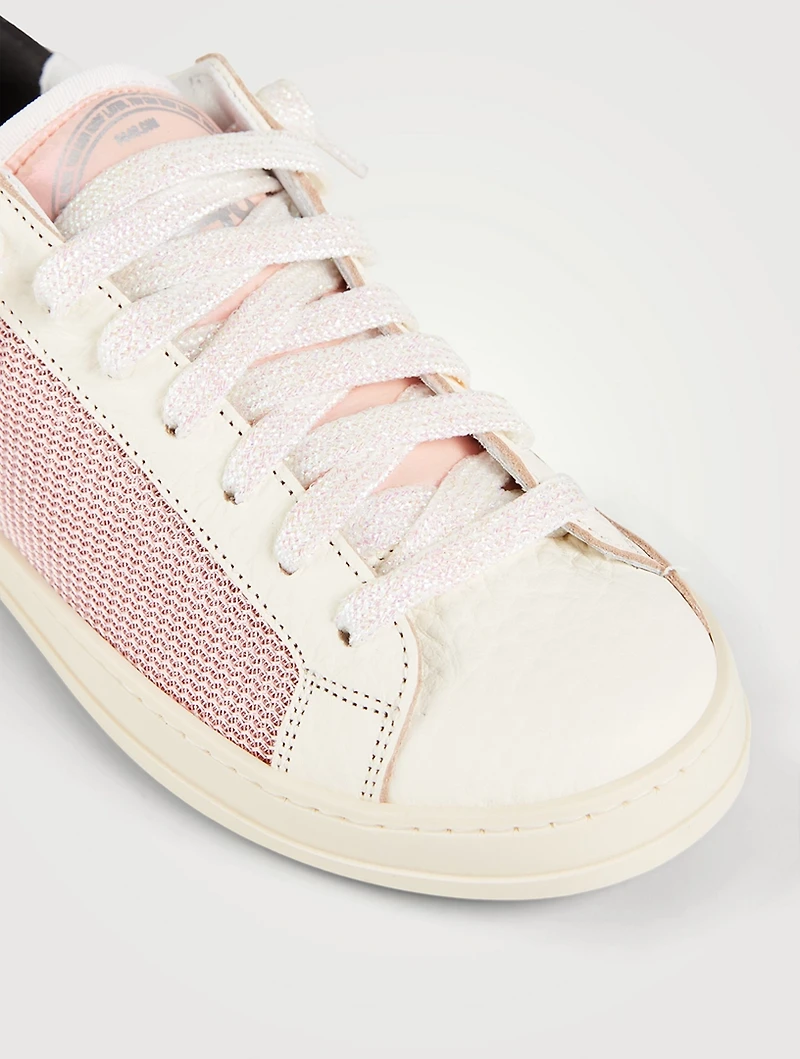 John Leather And Lurex Sneakers
