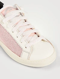 John Leather And Lurex Sneakers