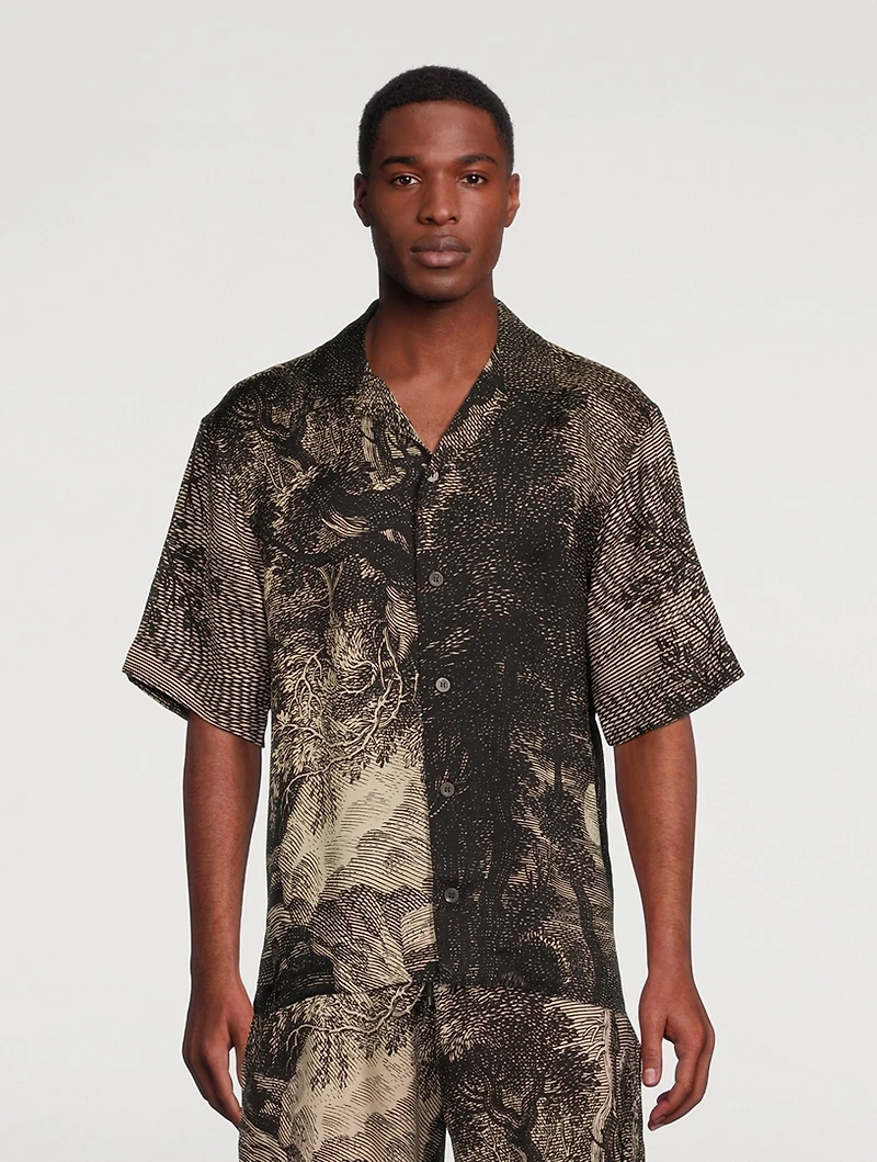 Cassi Camp Shirt Snake Print