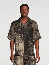 Cassi Camp Shirt Snake Print