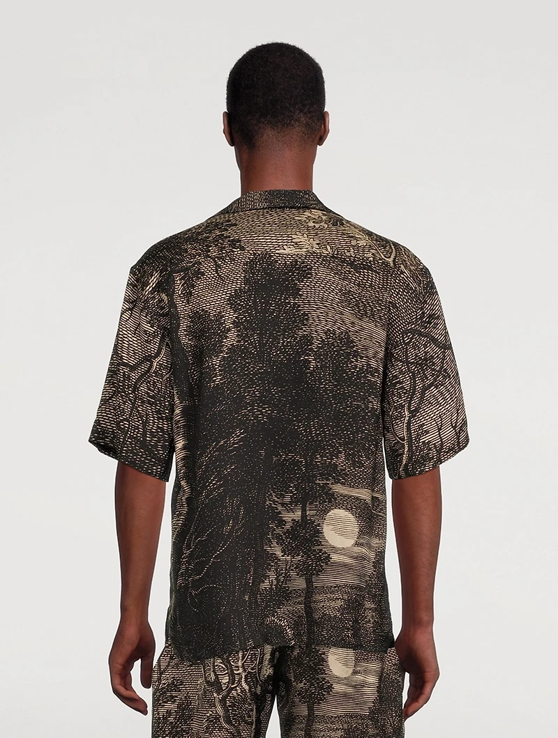 Cassi Camp Shirt Snake Print