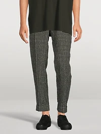 Phillip Linen Pants In Check Print